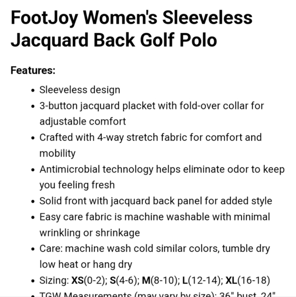 FOOTJOY SLEEVELESS JACQUARD BACK GOLF POLO SZ SMALL NAVY & AQUA - Picture 12 of 15